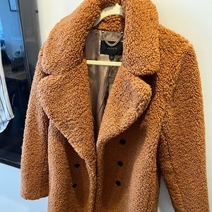 J CREW Double Breasted Teddy Sherpa Top Coat NWT